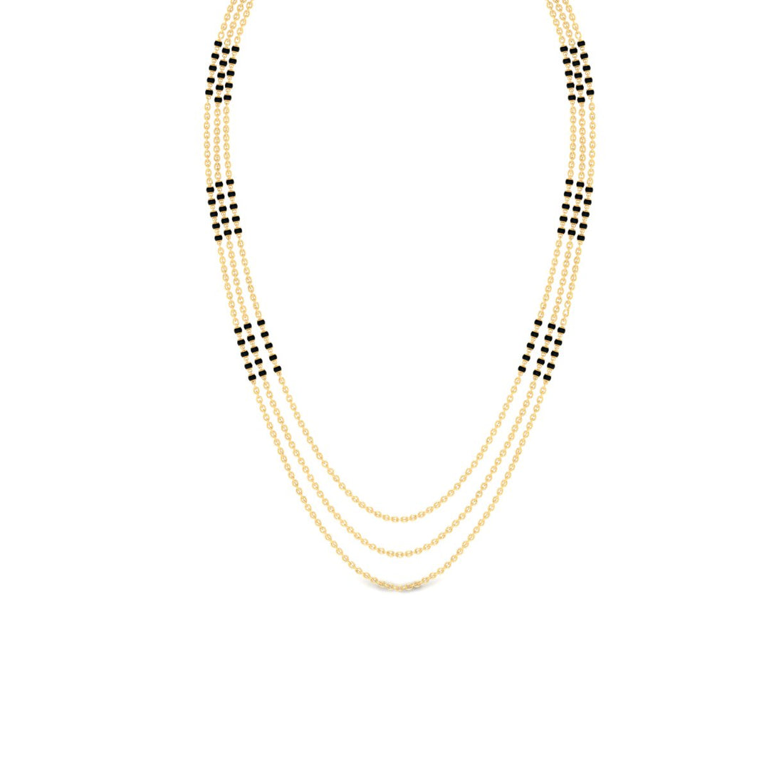 3 Layer Black Bead Mangalsutra