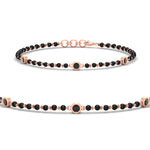 Load image into Gallery viewer, 3-stone-bezel-set-black-diamond-mens-station-bracelet-in-rose-gold-mgsmbrc11837blacksleep-nl-rg.jpg