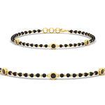 Load image into Gallery viewer, 3-stone-bezel-set-black-diamond-mens-station-bracelet-in-yellow-gold-mgsmbrc11837blacksleep-nl-yg.jpg