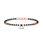 Load image into Gallery viewer, 3-stone-bezel-set-emerald-mens-station-bracelet-in-rose-gold-mgsmbrc11837gemgrangle1-nl-rg-hw.jpg