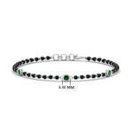 Load image into Gallery viewer, 3-stone-bezel-set-emerald-mens-station-bracelet-in-white-gold-mgsmbrc11837gemgrangle1-nl-wg-hw.jpg
