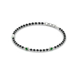 Load image into Gallery viewer, 3-stone-bezel-set-emerald-mens-station-bracelet-in-white-gold-mgsmbrc11837gemgrangle2-nl-wg.jpg