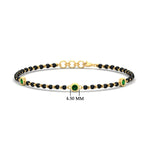 Load image into Gallery viewer, 3-stone-bezel-set-emerald-mens-station-bracelet-in-yellow-gold-mgsmbrc11837gemgrangle1-nl-yg-hw.jpg
