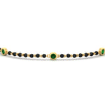 Load image into Gallery viewer, 3-stone-bezel-set-emerald-mens-station-bracelet-in-yellow-gold-mgsmbrc11837gemgrangle5-nl-yg.jpg