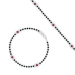 Load image into Gallery viewer, 3-stone-bezel-set-pink-sapphire-mens-station-bracelet-in-white-gold-mgsmbrc11837gsadrpiangle4-nl-wg.jpg