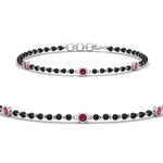 Load image into Gallery viewer, 3-stone-bezel-set-pink-sapphire-mens-station-bracelet-in-white-gold-mgsmbrc11837gsadrpisleep-nl-wg.jpg