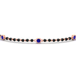 Load image into Gallery viewer, 3-stone-bezel-set-sapphire-mens-station-bracelet-in-rose-gold-mgsmbrc11837gsablangle5-nl-rg.jpg
