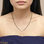 Load image into Gallery viewer, 5-diamond-mangalsutra-necklace-in-white-gold-MGS8883-1