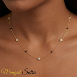 Load image into Gallery viewer, Bezel-Set-Modern-Spaced-Station-Chain-Mangalsutra-MGS11683-yg