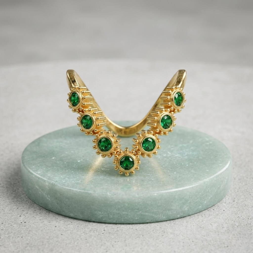 6. Bezel Set Diamond Traditional Vanki Ring