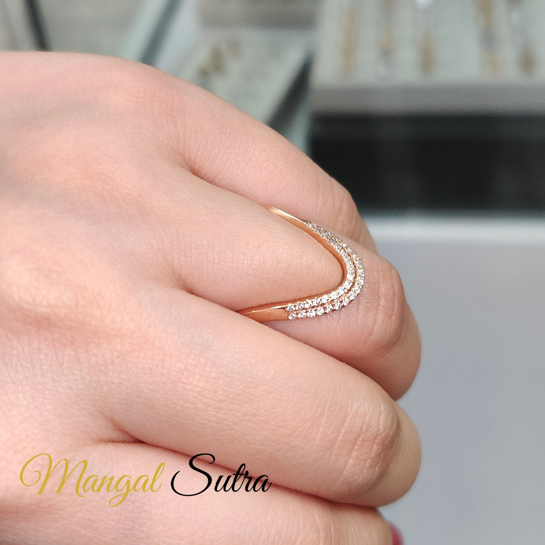 Double Band Vanki Diamond Ring