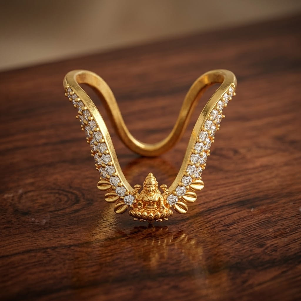 3. Lakshmi Design Traditional Diamond Vanki Ring