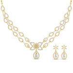 Load image into Gallery viewer, 2 Row Delicate Diamond Necklace With Earrings
