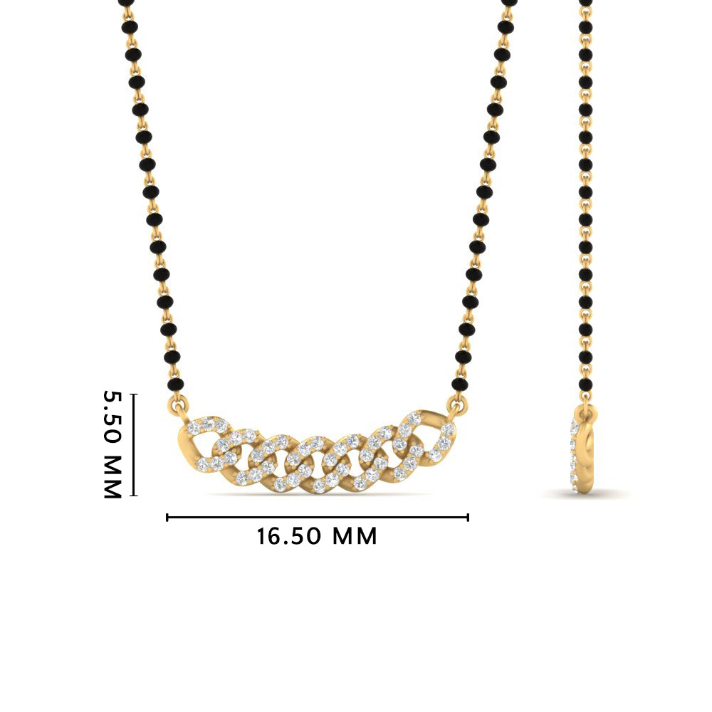 Link Chain Diamond Mangalsutra
