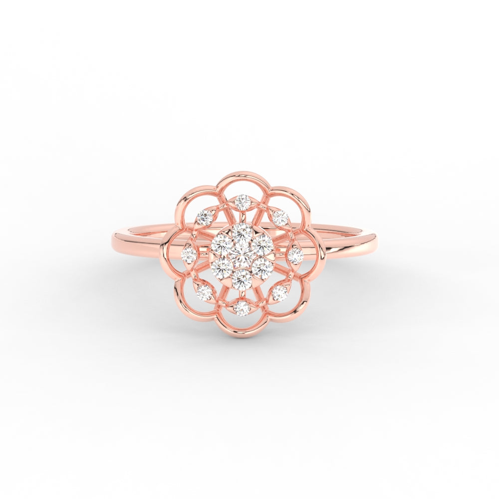 Delicate Flower Diamond Ring