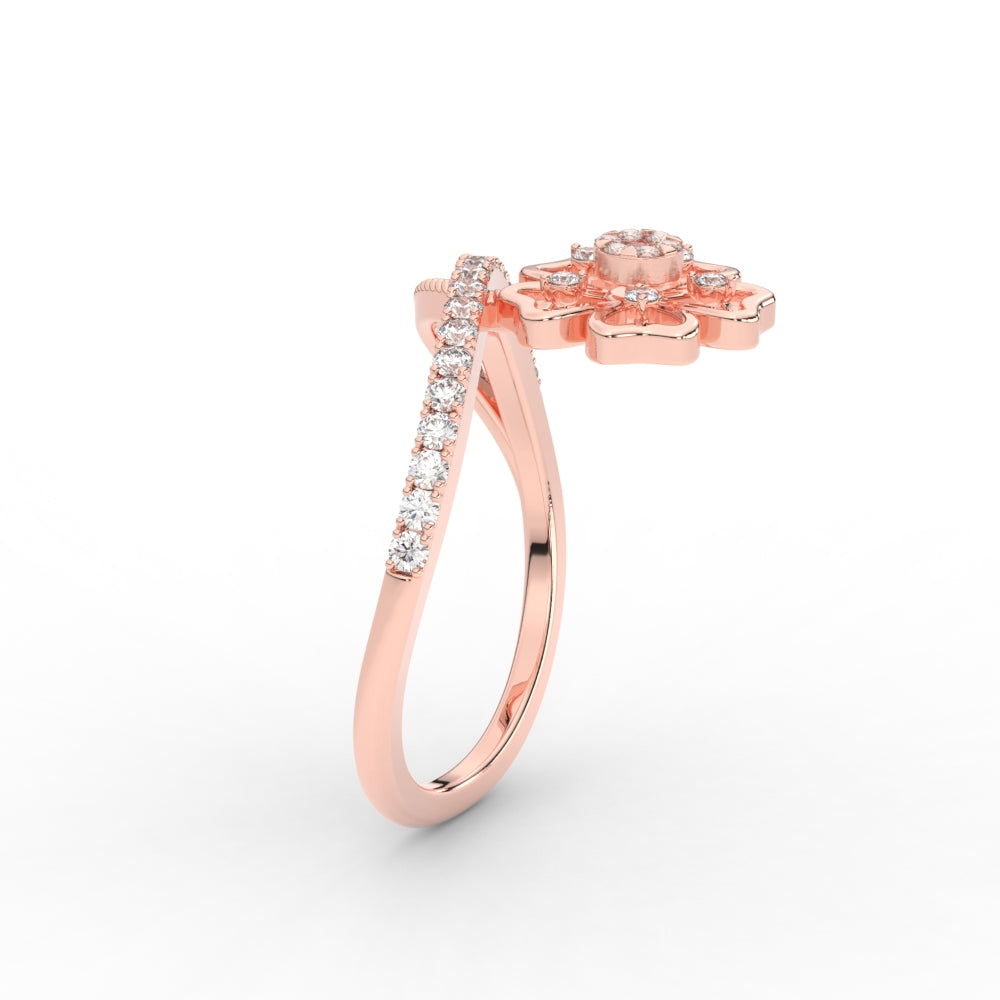 Diamond Engagement Rose Gold Delicate Ring Rose Gold Oval Cut