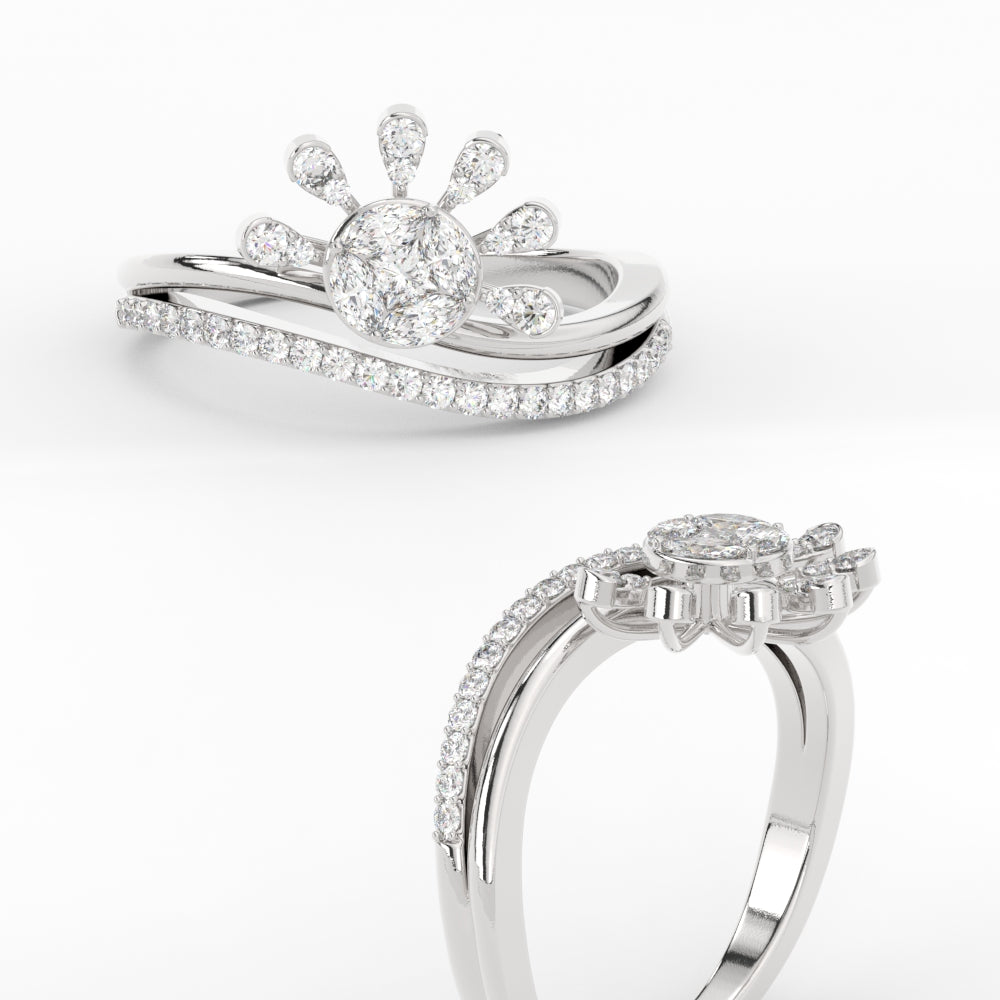 Beautiful Illusion Set Diamond Ring