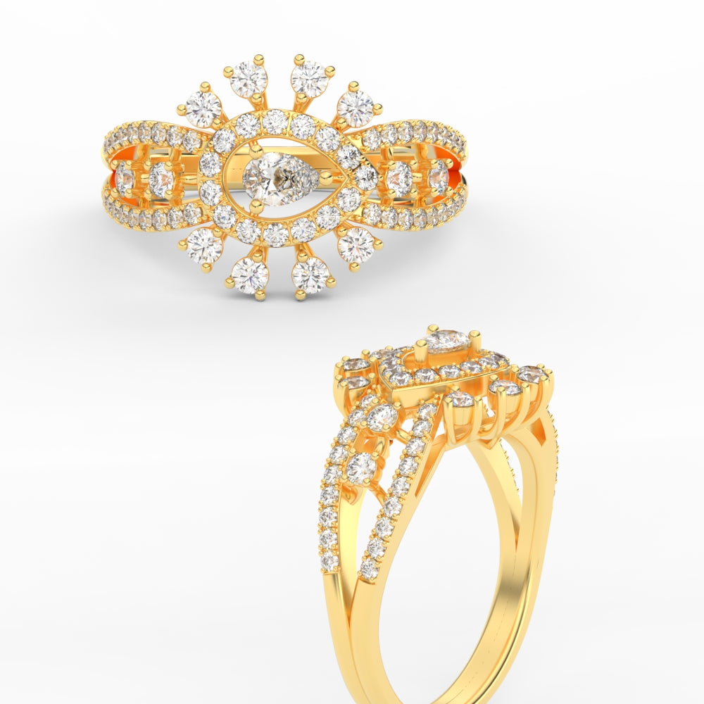 Cluster Cocktail Diamond Ring