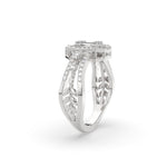 Load image into Gallery viewer, Emerald Cut Cluster Diamond Ring
