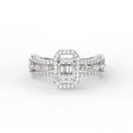 Load image into Gallery viewer, Emerald Cut Cluster Diamond Ring
