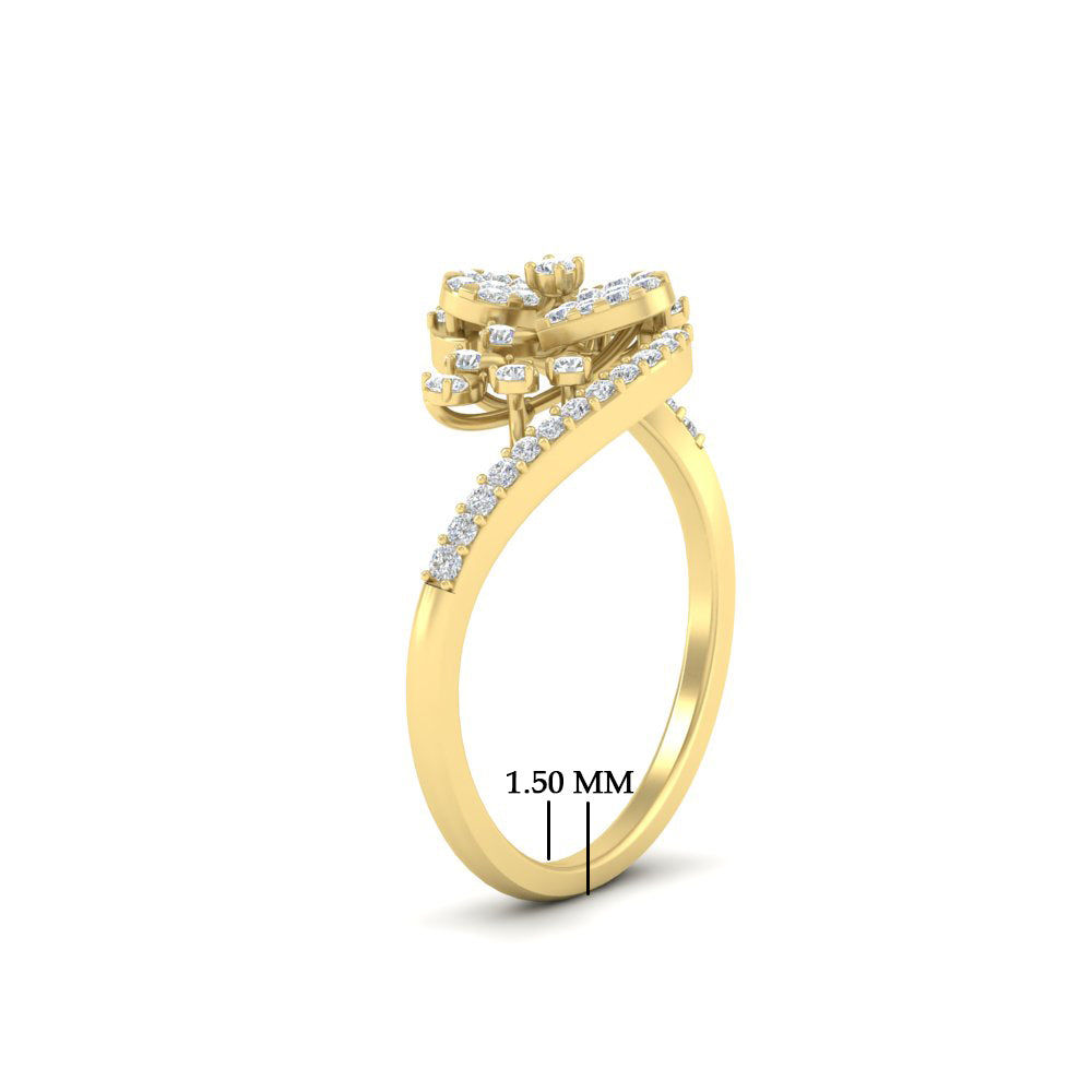 Intertwined Real Diamond Engagement Ring
