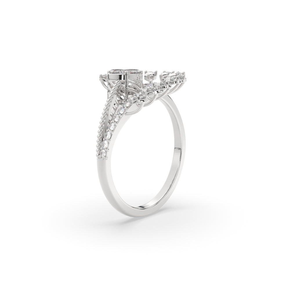 Single Line Invisible Setting Ring Invisible Set Solitaire Diamond Engagement Ring – Mangalsutraonline
