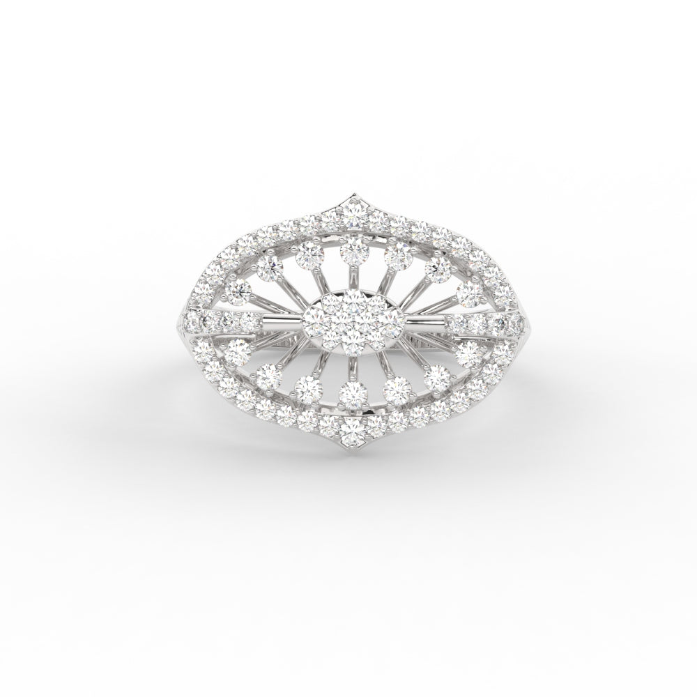 Antique Floral Diamond Engagement Ring