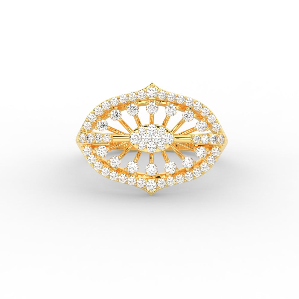 Antique Floral Diamond Engagement Ring