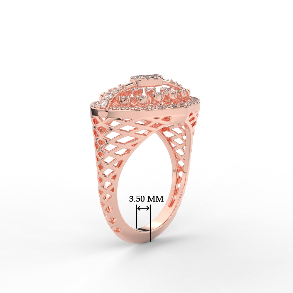 Antique Floral Diamond Engagement Ring
