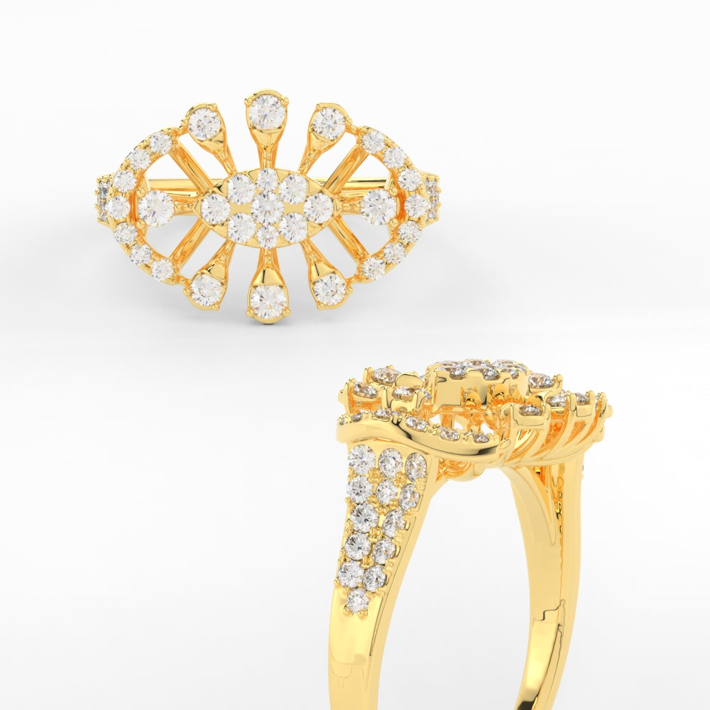 Beautiful Real Diamond Cocktail Ring