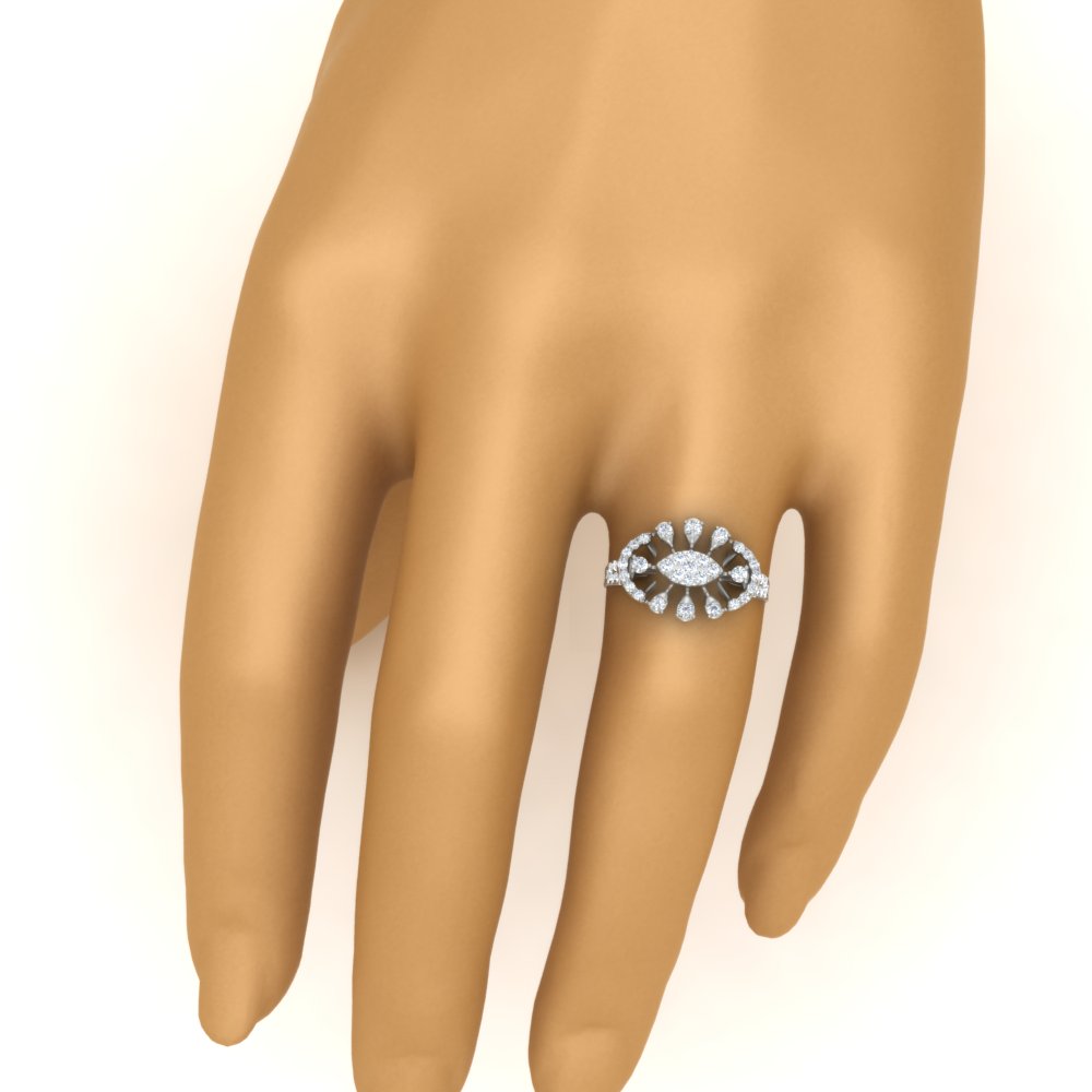 Beautiful Real Diamond Cocktail Ring