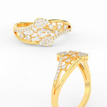 Load image into Gallery viewer, Swirl Daily Wear Natural Diamond Engagement Ring
