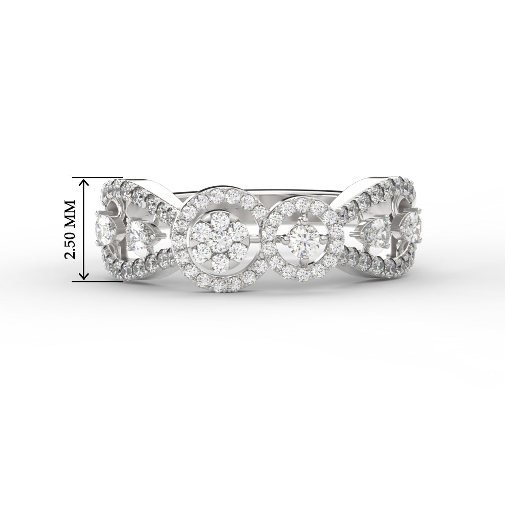 Halo Diamond Indian Style Engagement Ring