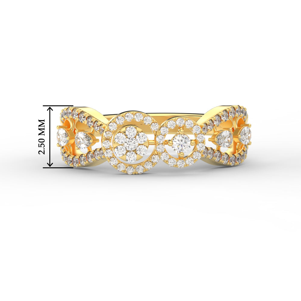 Halo Diamond Indian Style Engagement Ring