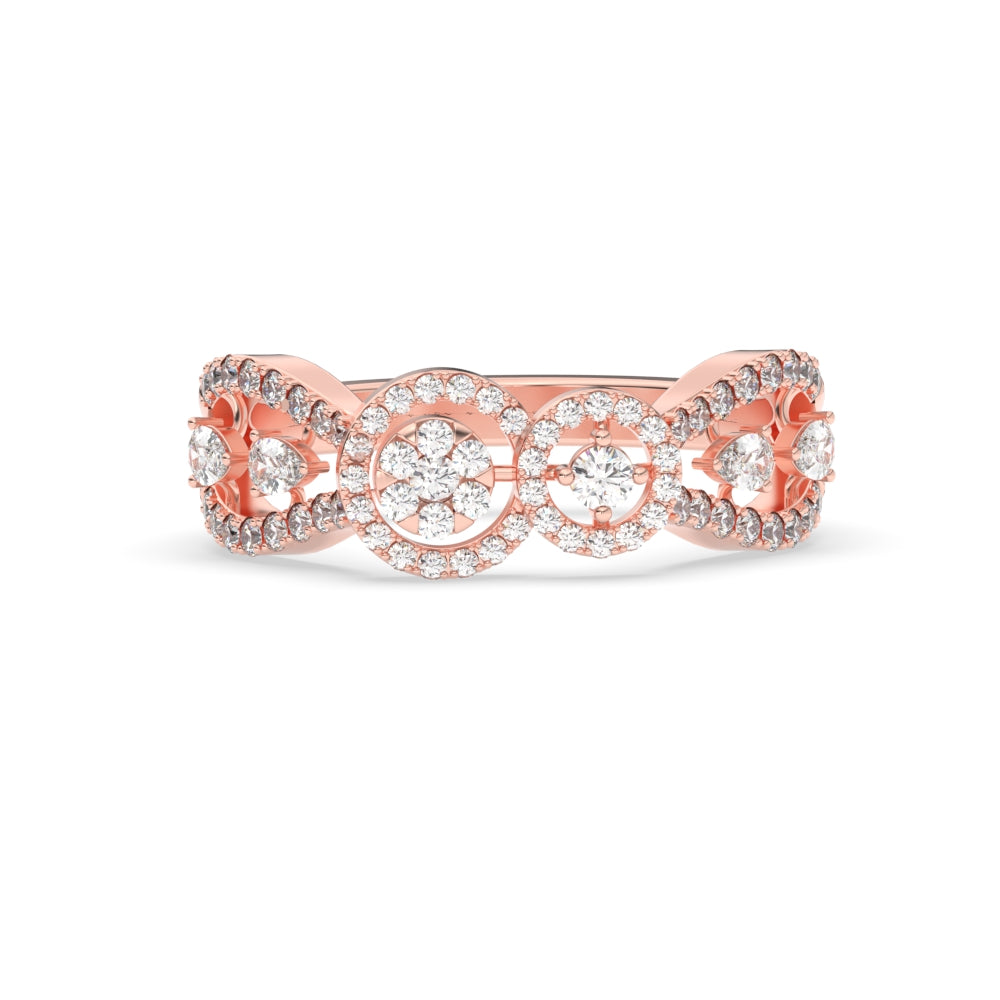 Halo Diamond Indian Style Engagement Ring
