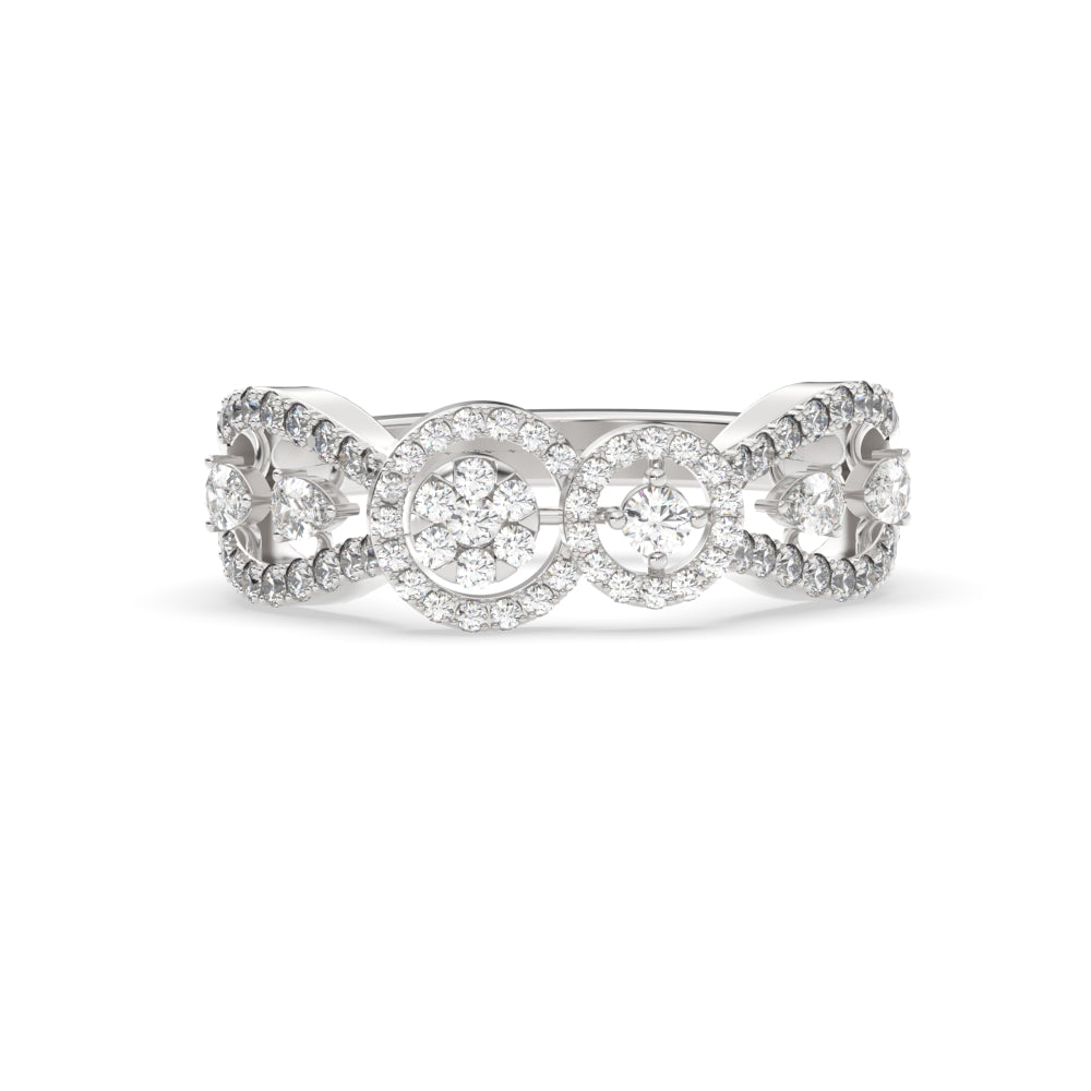 Halo Diamond Indian Style Engagement Ring