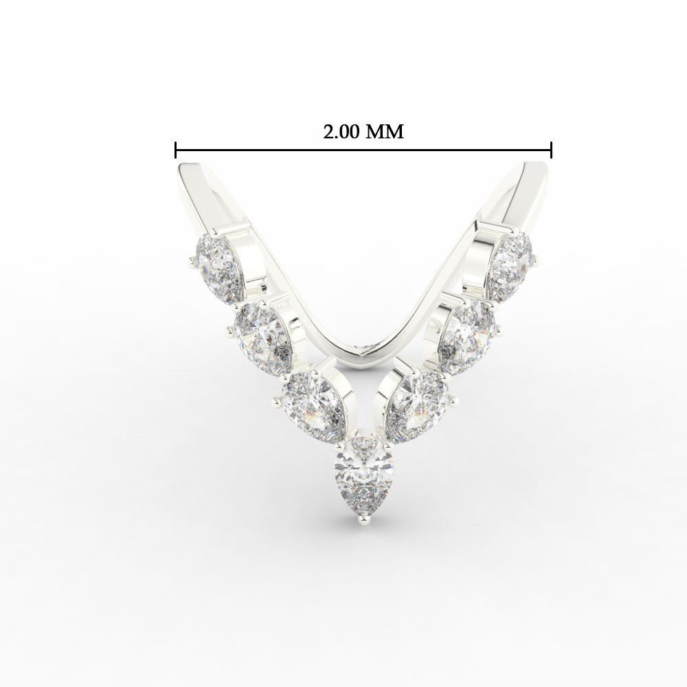 Pear Shape Diamond Vanki Ring