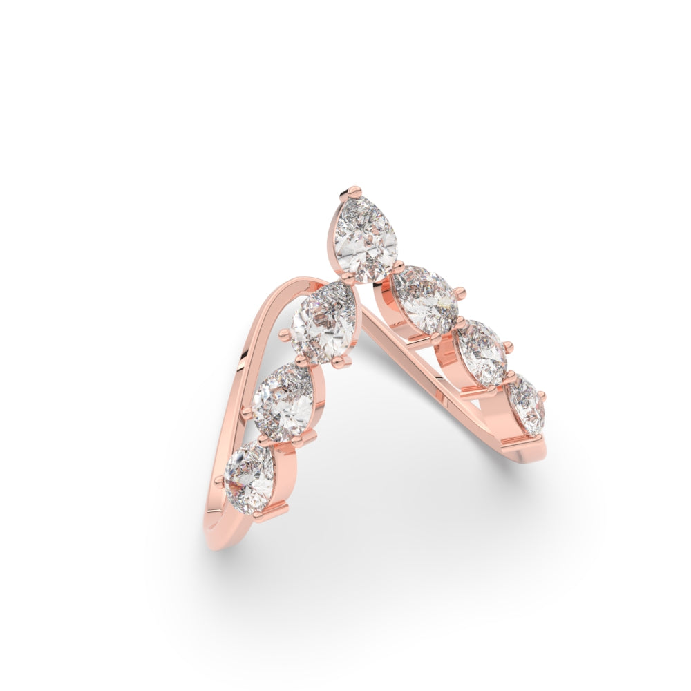 Pear Shape Diamond Vanki Ring