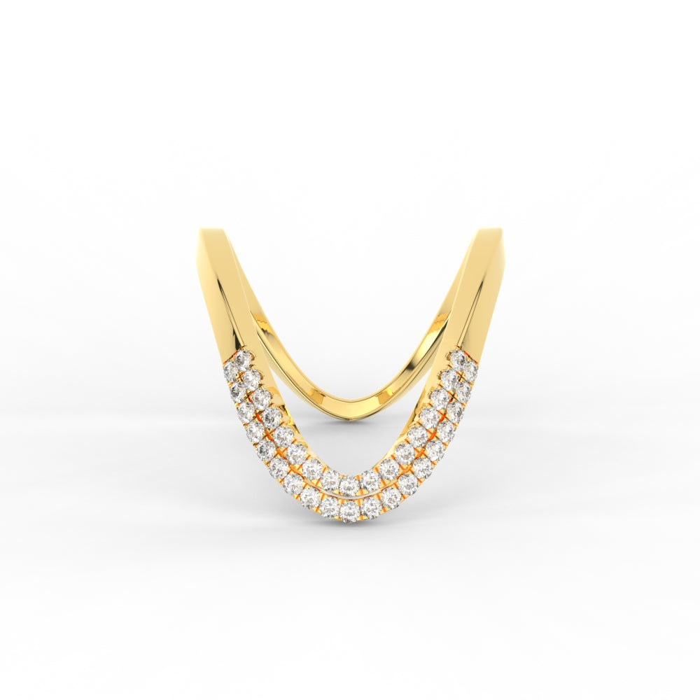 Double Band Vanki Diamond Ring – Mangalsutraonline