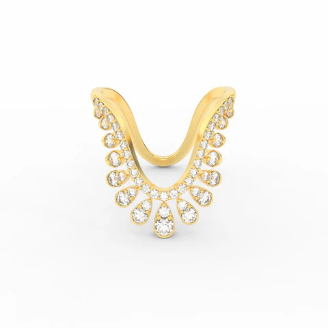 4. Half Carat Floral Vanki Diamond Ring