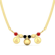 Wati Black & Orange Mani Laxmi Coin Mangalyam Necklace