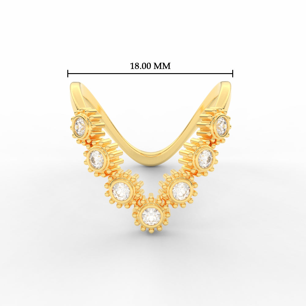 Bezel Set Diamond traditional Vanki Ring – Mangalsutraonline