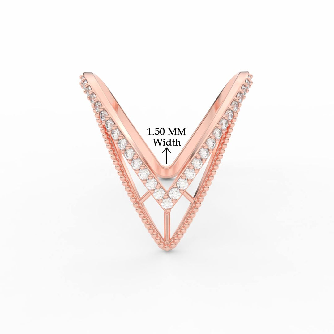 Stylish Round Diamond Vanki Ring