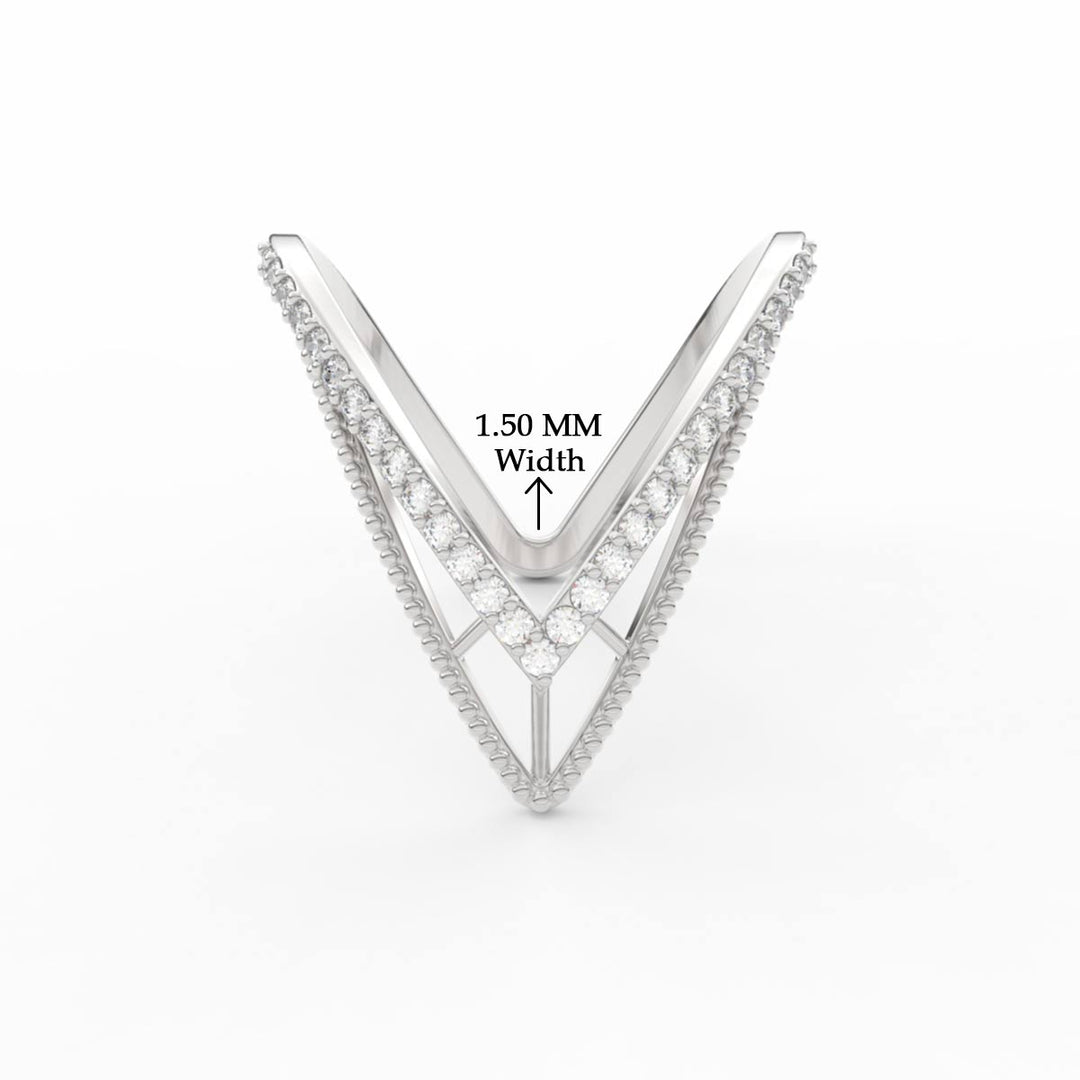 Stylish Round Diamond Vanki Ring