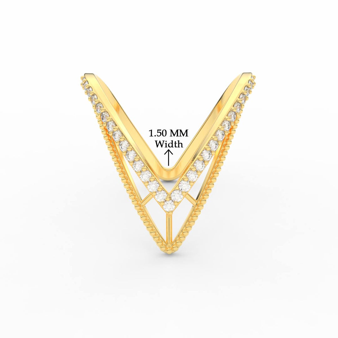 Stylish Round Diamond Vanki Ring