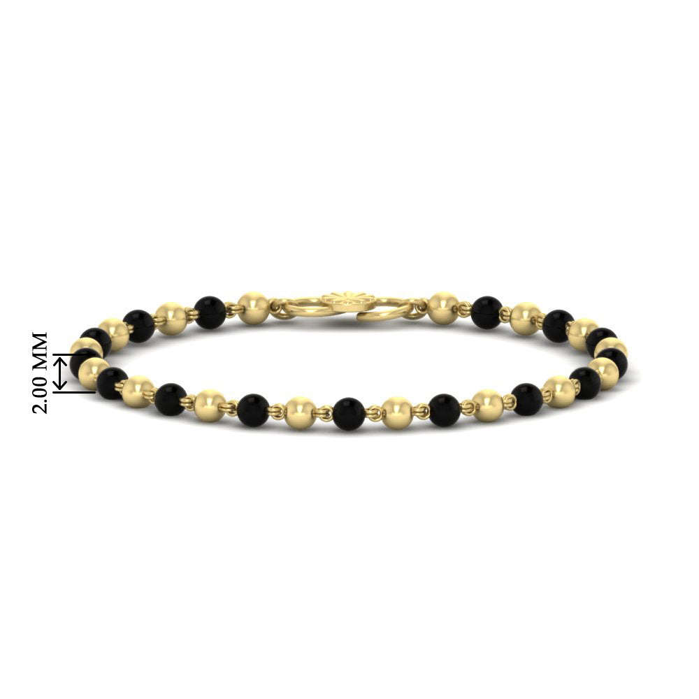 Black & Gold Beads Baby Bracelet