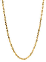 Load image into Gallery viewer, 14K Yellow Gold 5mm Diamond Cut Royal Rope Chain with Lobster Lock
