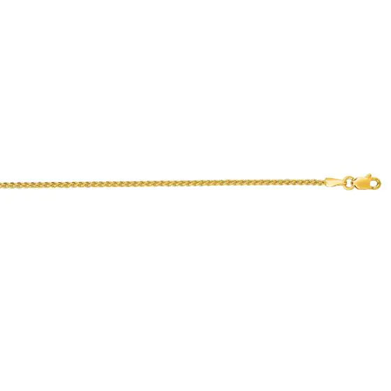 1.5mm Round Wheat Layered Necklace In Classic 14K Gold