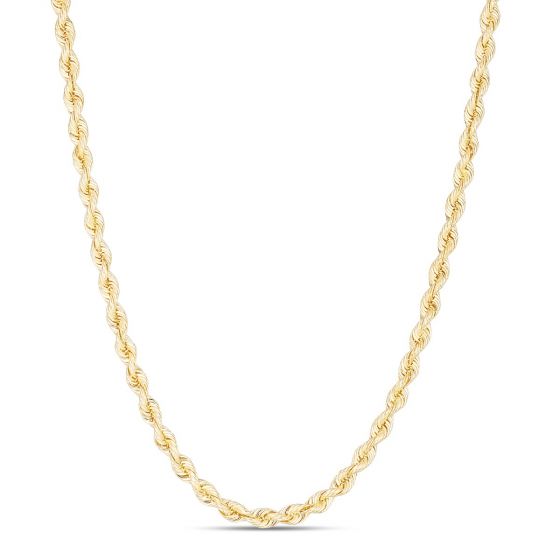 3.7mm 14K Silky Gold Rope Chain Necklace