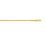 Load image into Gallery viewer, 14K Gold 1.8mm Square Wheat Chain with Lobster Lock
